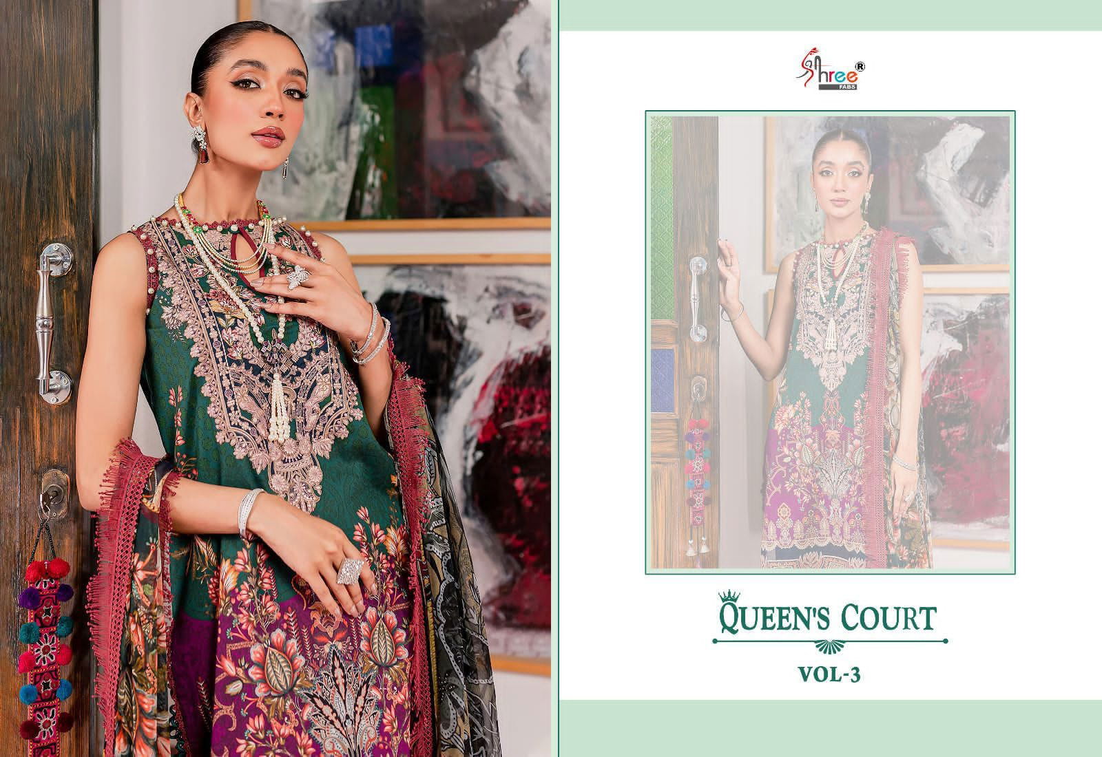 Queens Court Vol 3 By Shree Fab Cotton Pakistani Suits Catalog